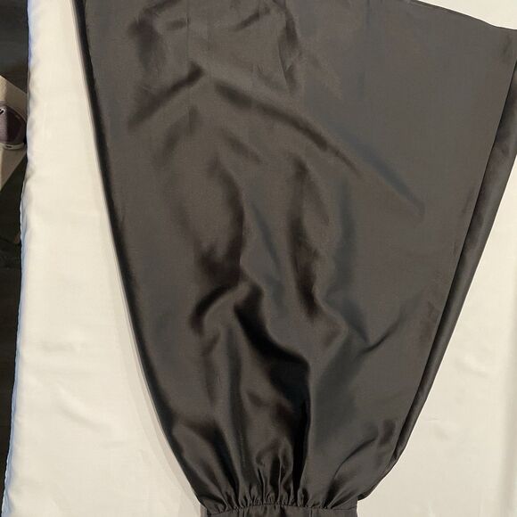 Alfred Sung Style: D7077 Bridesmaid Formal Prom Dance Taffeta Black Dress-2 - Picture 12 of 16